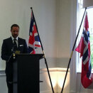 26 September: Crown Prince Haakon gives the opening speech at a Norwegian-British seminar on energy and climate at the Royal Geographical Society in London (Photo: The Royal Court)
